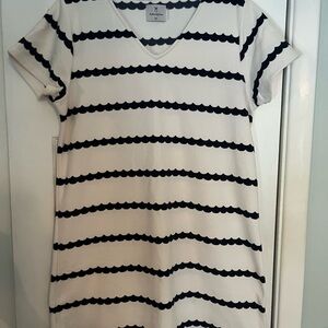 Dudley Stephens Navy and White Terry Dress